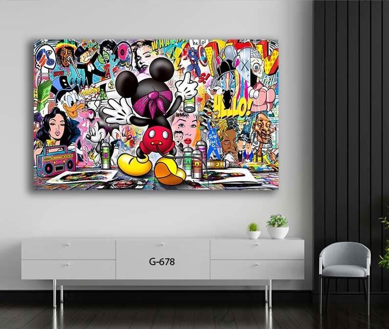 תמונת פופ ארט לסלון של מיקי מאוס